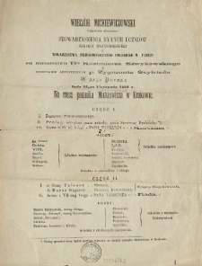 Wieczór Mickiewiczowski urządzony staraniem Stowarzyszenia Byłych Uczniów Szkoły Batiniolskiej i Towarzystwa Filharmonicznego Polskiego w Paryżu ...