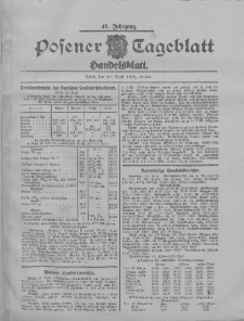 Posener Tageblatt. Handelsblatt 1908.04.18 Jg.47