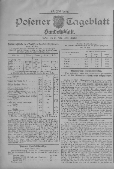 Posener Tageblatt. Handelsblatt 1908.05.21 Jg.47