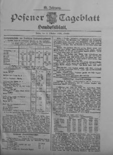 Posener Tageblatt. Handelsblatt 1906.10.06 Jg.45