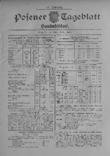 Posener Tageblatt. Handelsblatt 1906.10.10 Jg.45