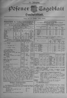 Posener Tageblatt. Handelsblatt 1906.10.29 Jg.45