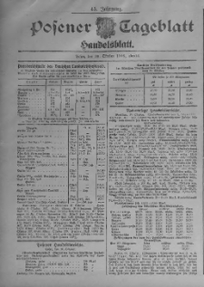 Posener Tageblatt. Handelsblatt 1906.10.30 Jg.45