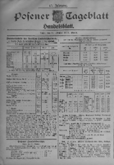 Posener Tageblatt. Handelsblatt 1906.10.31 Jg.45