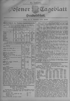 Posener Tageblatt. Handelsblatt 1906.11.17 Jg.45