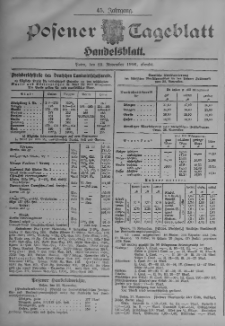 Posener Tageblatt. Handelsblatt 1906.11.23 Jg.45
