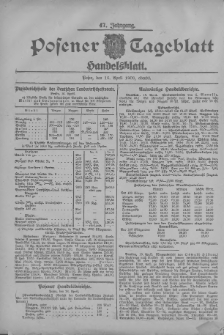 Posener Tageblatt. Handelsblatt 1908.04.16 Jg.47