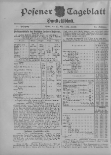 Posener Tageblatt. Handelsblatt 1912.05.17 Jg.51