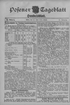 Posener Tageblatt. Handelsblatt 1912.06.12 Jg.51