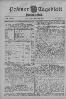 Posener Tageblatt. Handelsblatt 1912.06.17 Jg.51