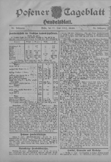 Posener Tageblatt. Handelsblatt 1912.06.27 Jg.51