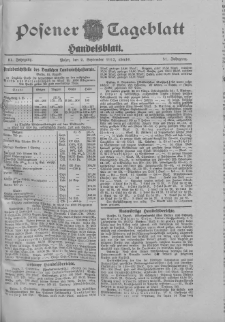 Posener Tageblatt. Handelsblatt 1912.09.02 Jg.51