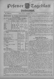 Posener Tageblatt. Handelsblatt 1912.09.21 Jg.51