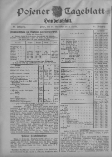Posener Tageblatt. Handelsblatt 1912.09.27 Jg.51