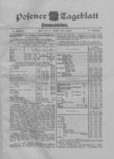 Posener Tageblatt. Handelsblatt 1912.10.11 Jg.51