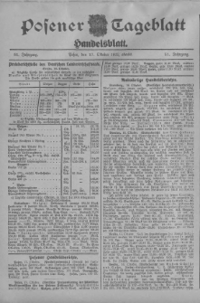 Posener Tageblatt. Handelsblatt 1912.10.17 Jg.51