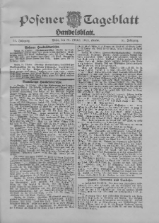 Posener Tageblatt. Handelsblatt 1912.10.31 Jg.51