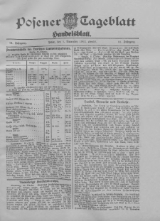 Posener Tageblatt. Handelsblatt 1912.11.01 Jg.51