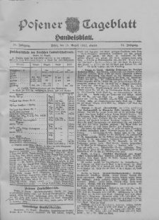 Posener Tageblatt. Handelsblatt 1912.08.15 Jg.51