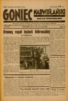 Goniec Nadwiślański: Głos Pomorski: Niezależne pismo poranne, poświęcone sprawom stanu średniego 1936.06.16 R.12 Nr138