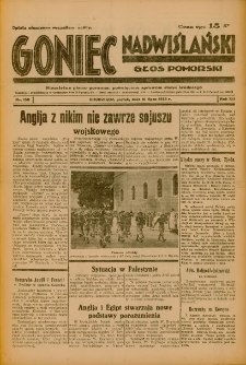 Goniec Nadwiślański: Głos Pomorski: Niezależne pismo poranne, poświęcone sprawom stanu średniego 1936.07.10 R.12 Nr158