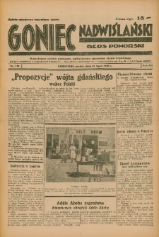 Goniec Nadwiślański: Głos Pomorski: Niezależne pismo poranne, poświęcone sprawom stanu średniego 1936.07.24 R.12 Nr170