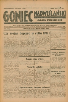 Goniec Nadwiślański: Głos Pomorski: Niezależne pismo poranne, poświęcone sprawom stanu średniego 1936.08.20 R.12 Nr192