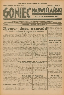 Goniec Nadwiślański: Głos Pomorski: Niezależne pismo poranne, poświęcone sprawom stanu średniego 1936.09.15 R.12 Nr214