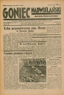 Goniec Nadwiślański: Głos Pomorski: Niezależne pismo poranne, poświęcone sprawom stanu średniego 1935.01.25 R.11 Nr21