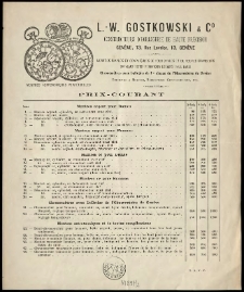 L.-W. Gostkowski & Co constructeurs d'horlogerie de haute précision ...