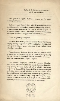 [Mowa w] Église de S. Severin, rue S. Severin, près le pont S. Michel. [Inc.:] "Czas jawném i pojętém każdemu uczyni, co Pan dotąd w zakryciu trzyma"
