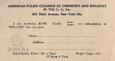 American Polish Chamber of Commerce and Industry in the U. S., Inc. 953 Third Avenue, New York City