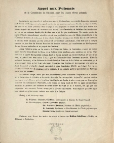 Appel aux Polonais de la Commission de Subsides pour les jeunes élèves polonais