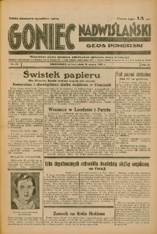 Goniec Nadwiślański: Głos Pomorski: Niezależne pismo poranne, poświęcone sprawom stanu średniego 1935.03.19 R.11 Nr65