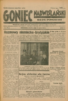 Goniec Nadwiślański: Głos Pomorski: Niezależne pismo poranne, poświęcone sprawom stanu średniego 1935.03.28 R.11 Nr73