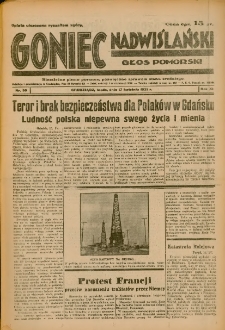 Goniec Nadwiślański: Głos Pomorski: Niezależne pismo poranne, poświęcone sprawom stanu średniego 1935.04.17 R.11 Nr90