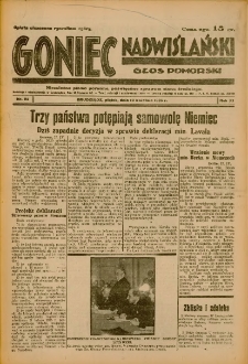 Goniec Nadwiślański: Głos Pomorski: Niezależne pismo poranne, poświęcone sprawom stanu średniego 1935.04.19 R.11 Nr92