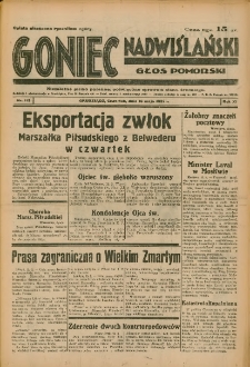 Goniec Nadwiślański: Głos Pomorski: Niezależne pismo poranne, poświęcone sprawom stanu średniego 1935.05.16 R.11 Nr113