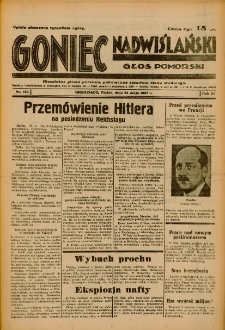 Goniec Nadwiślański: Głos Pomorski: Niezależne pismo poranne, poświęcone sprawom stanu średniego 1935.05.24 R.11 Nr120