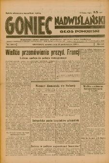 Goniec Nadwiślański: Głos Pomorski: Niezależne pismo poranne, poświęcone sprawom stanu średniego 1936.10.22 R.12 Nr246A