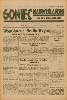 Goniec Nadwiślański: Głos Pomorski: Niezależne pismo poranne, poświęcone sprawom stanu średniego 1936.10.15 R.12 Nr251A