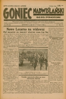 Goniec Nadwiślański: Głos Pomorski: Niezależne pismo poranne, poświęcone sprawom stanu średniego 1936.11.04 R.12 Nr257A
