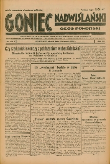 Goniec Nadwiślański: Głos Pomorski: Niezależne pismo poranne, poświęcone sprawom stanu średniego 1936.11.28 R.12 Nr278A