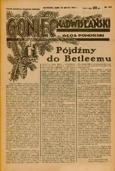 Goniec Nadwiślański: Głos Pomorski: Niezależne pismo poranne, poświęcone sprawom stanu średniego 1936.12.25 R.12 Nr300