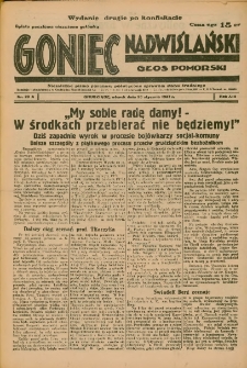 Goniec Nadwiślański: Głos Pomorski: Niezależne pismo poranne, poświęcone sprawom stanu średniego 1937.01.26 R.13 Nr20A