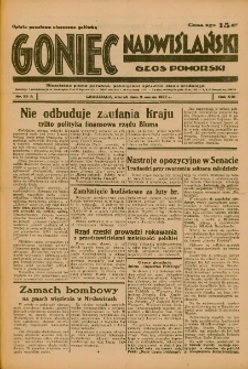 Goniec Nadwiślański: Głos Pomorski: Niezależne pismo poranne, poświęcone sprawom stanu średniego 1937.03.09 R.13 Nr55A
