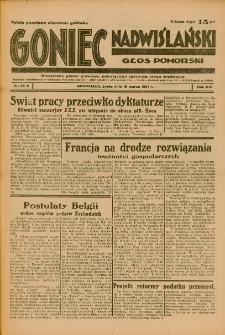 Goniec Nadwiślański: Głos Pomorski: Niezależne pismo poranne, poświęcone sprawom stanu średniego 1937.03.10 R.13 Nr56A