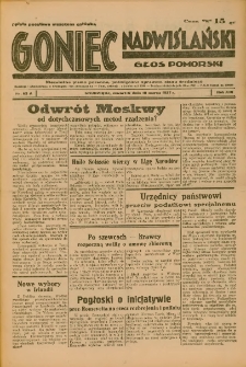 Goniec Nadwiślański: Głos Pomorski: Niezależne pismo poranne, poświęcone sprawom stanu średniego 1937.03.18 R.13 Nr63A