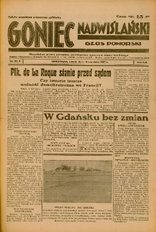 Goniec Nadwiślański: Głos Pomorski: Niezależne pismo poranne, poświęcone sprawom stanu średniego 1937.04.10 R.13 Nr82A