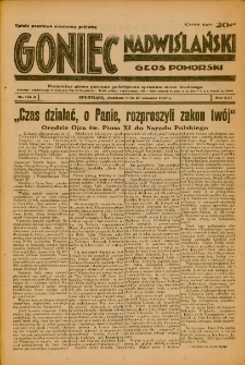 Goniec Nadwiślański: Głos Pomorski: Niezależne pismo poranne, poświęcone sprawom stanu średniego 1937.06.27 R.13 Nr145A